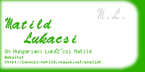 matild lukacsi business card